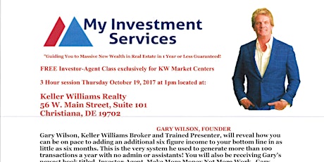 Free Realtor-Real Estate Investment Class - October 19, 2017  1PM-4PM primary image