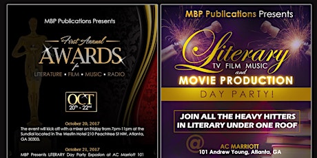 MBP Publications Awards Presents Literary, Film,TV, and Radio Weekend Celebration primary image