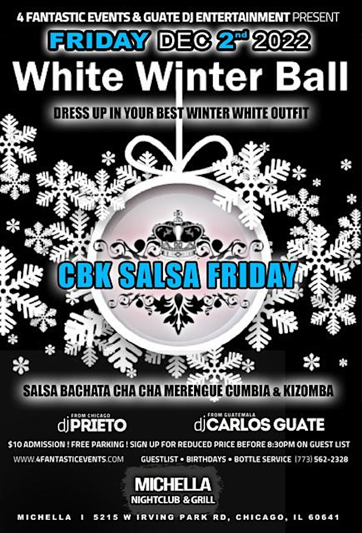White Winter Ball Salsa Friday @ Michella’s Nightclub image