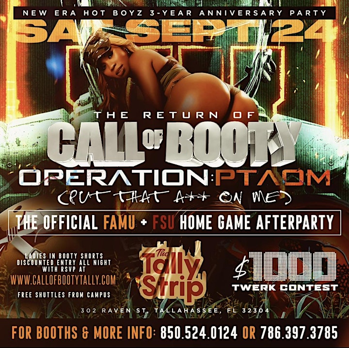 CALL OF BOOTY: GAME DAY AFTER PARTY | SATURDAY SEPT 24TH image