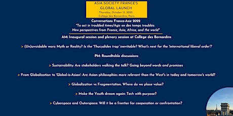 Asia Society France's Global Launch: Conversations France-Asie 2022