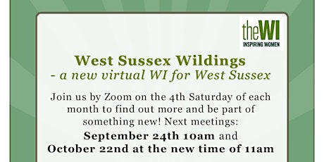 West Sussex Wildings Virtual WI Meeting October 22