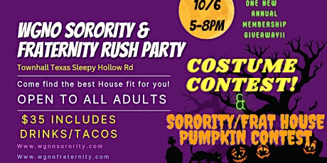 WGNO Sorority & Fraternity RUSH Halloween Party