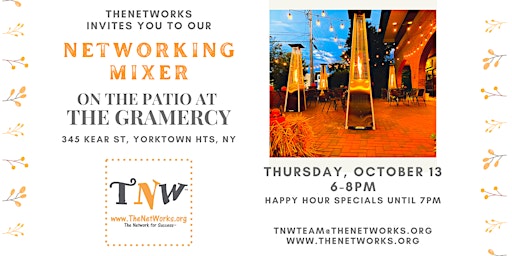 TheNetWorks Fall Networking Mixer on the Patio at the Gramercy Yorktown