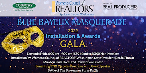 WCR's Blue Bayeux Masquerade Installation Award Gala & Purse Raffle|STIX