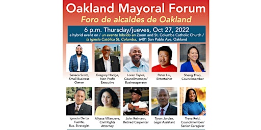 St. Columba's Oakland Mayoral Forum 2022