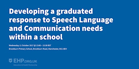 Developing a graduated response to Speech Language and Communication Needs (SLCN) within a school setting CPD event primary image