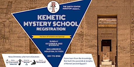 The Earth Center (Houston):  Kemetic Mystery School Registration