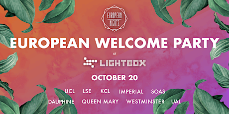 Imagem principal do evento European Nights Welcome Party