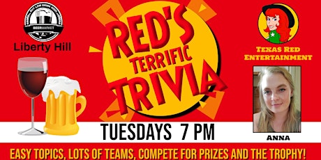 Liberty Hill Beer Market hosts Texas Red's Tuesday Taproom Trivia at 7pm!