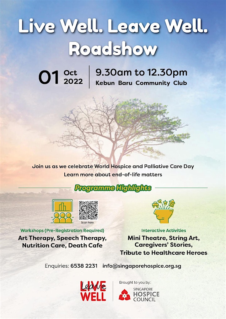 Live Well. Leave Well. Roadshow 2022 by Singapore Hospice Council image