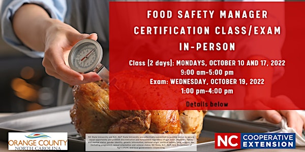 Food Safety for Managers Certification Class