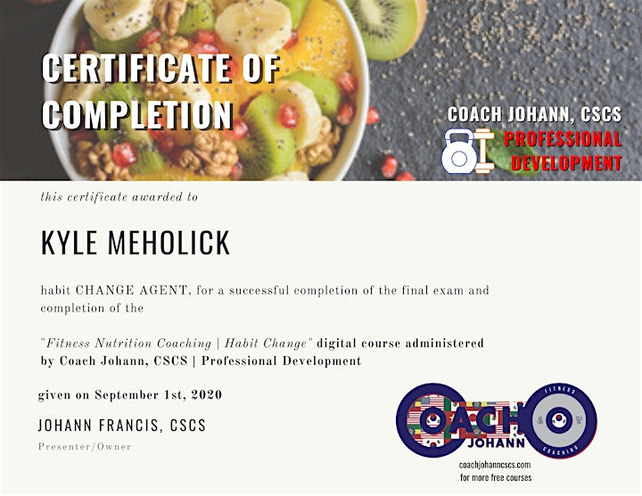 Certify in a SINGLE DAY!  Active nutrition coach certification Course image