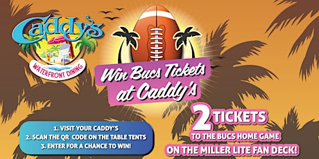 Win Bucs Tickets at Caddy’s!