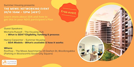 The Mews Networking Event - Summer Housing