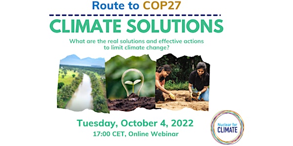 Route To COP27: Climate Solutions