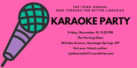New Yorkers for Better Libraries Karaoke Party 2017 primary image