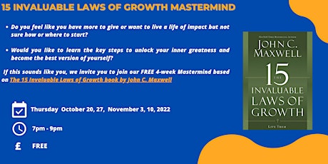 15 Invaluable Laws of Growth 4 Week Mastermind