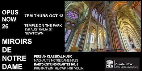 Opus Now #26: Bartok SQ 6 + Machaut's Notre Dame Mass + Hamed Sadeghi primary image