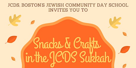 Sukkot Snacks and Crafts in the JCDS Sukkah