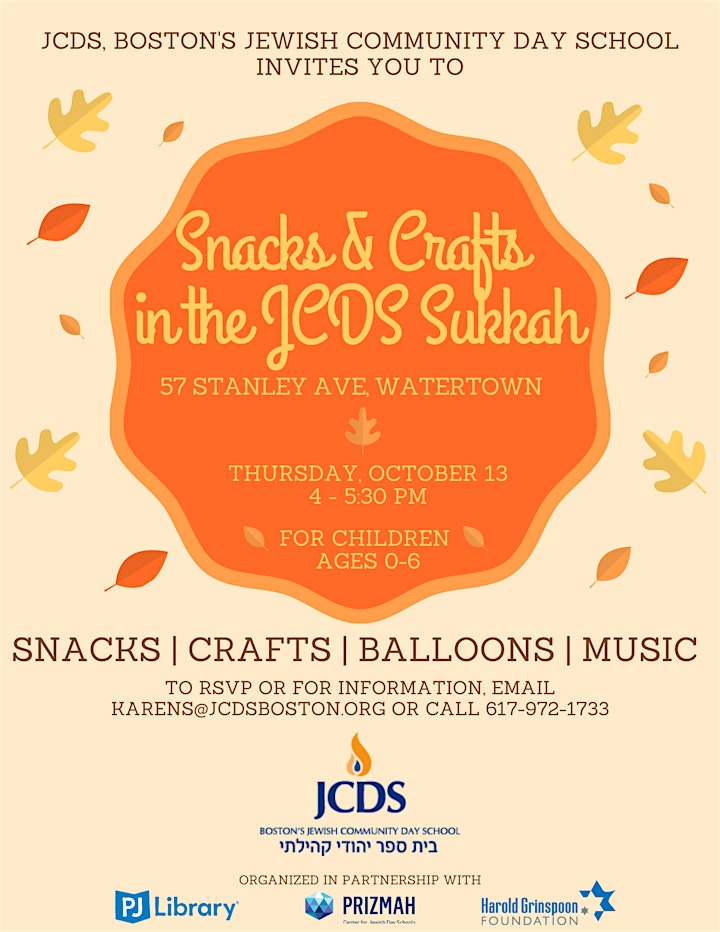Sukkot Snacks and Crafts in the JCDS Sukkah image