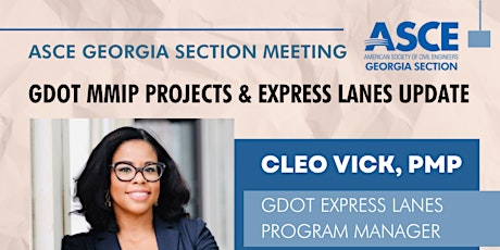 GDOT MMIP Projects & Express Lanes Update | ASCE GA October Section Meeting primary image