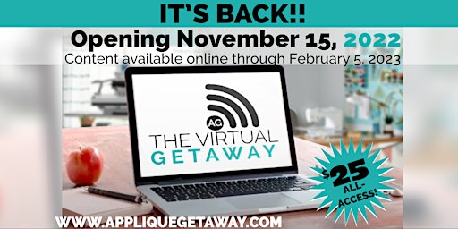 The 2022 Virtual Getaway Presented by The Applique Getaway