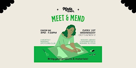 MEET & MEND at Newark Public Library Makerspace