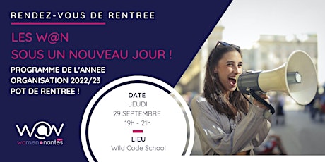 La Rentrée des Women@Nantes : Demandez le programme de l'année !