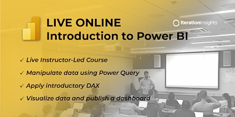 Introduction to Power BI | 4 Half-Day Virtual  Event