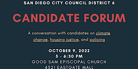 San Diego Council District 6 Candidate Forum