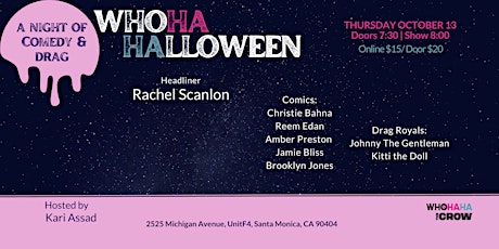 WhoHa-Halloween: Comedy & Drag Night!