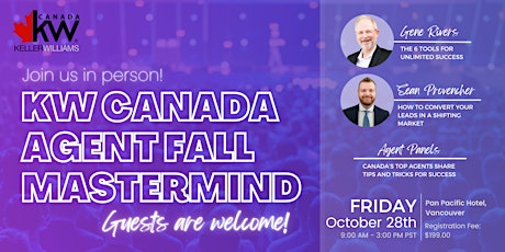 KW Canada Agent Fall Mastermind in person!