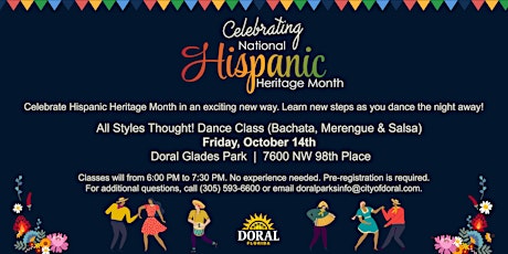 Hispanic Heritage Dance Lesson - ALL STYLES! (Bachata, Salsa & Merengue)