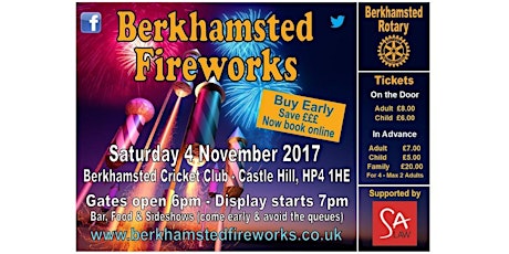 Berkhamsted Rotary Fireworks, Sideshows, DJ and BBQ primary image