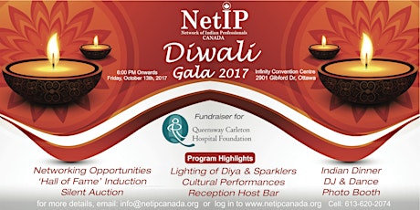 7th NetIP Diwali Gala Fundraiser for QCH primary image