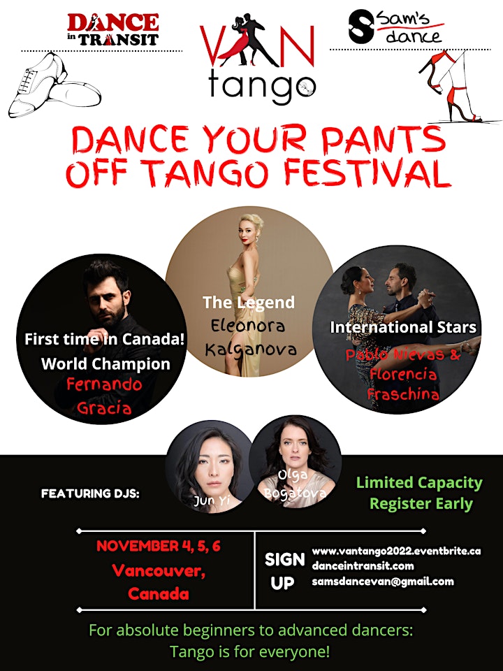 VANTANGO:  DANCE YOUR PANTS OFF TANGO FESTIVAL image