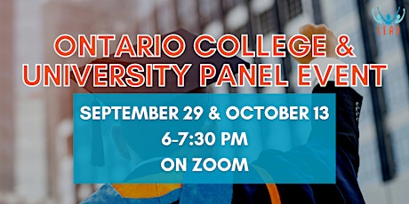 Ontario College and University Panel Event: Part 1 of 2