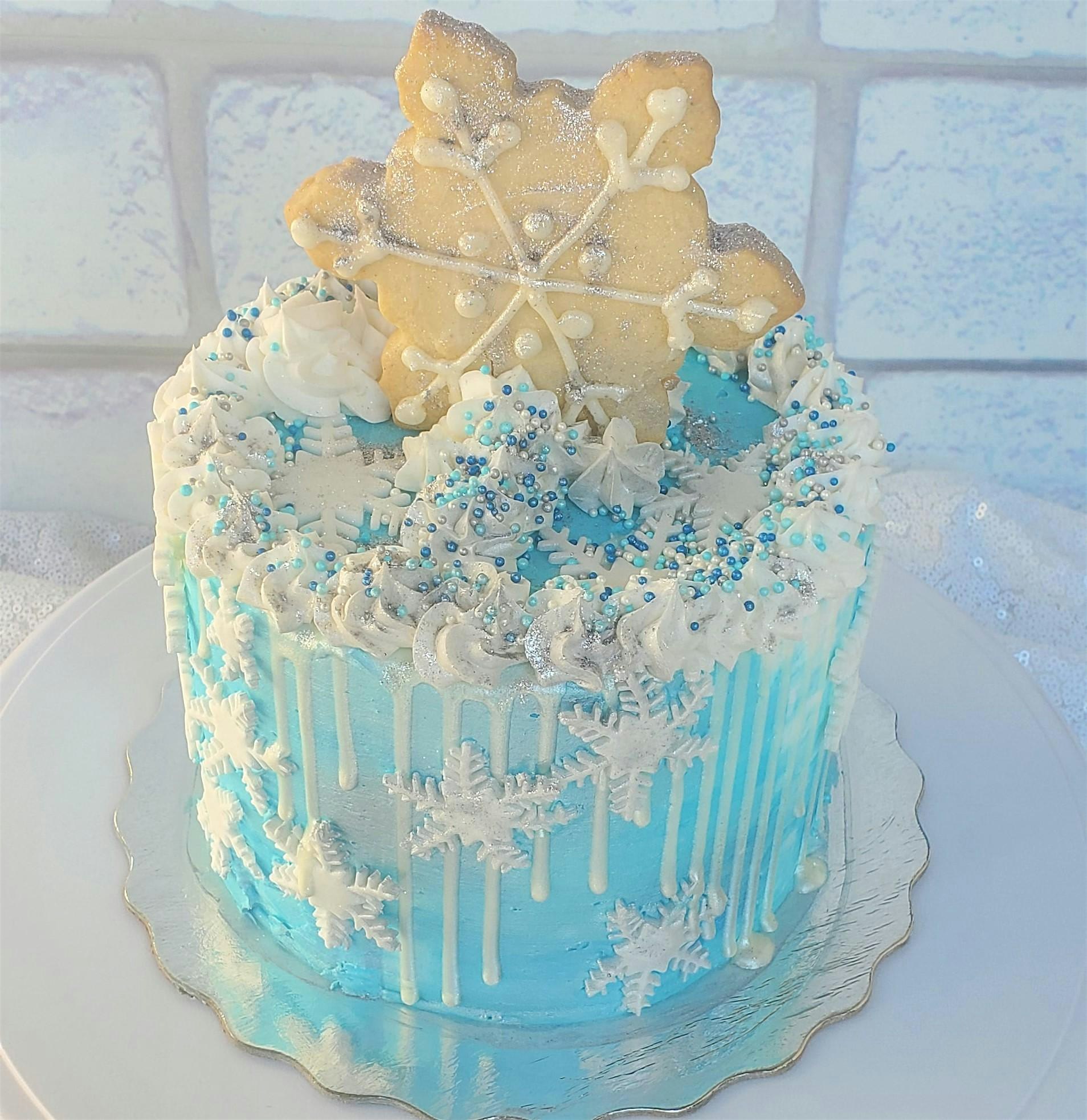 Parent & Me Snow Themed Drip Cake Decorating Class