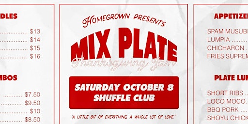 Homegrown (PHNM, C-SIK & W.I.N.) presents: MixPlate