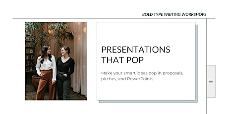 Presentations that Pop