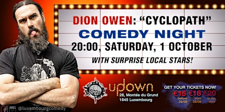 Dion Owen: Cyclopath  – Stand Up Comedy Night @ Up