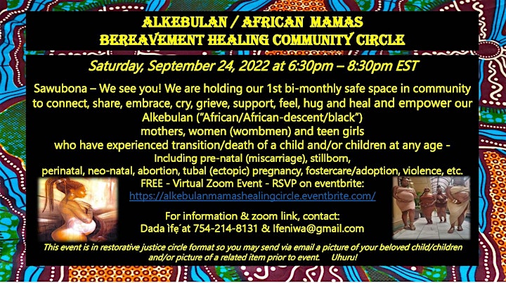 Alkebulan/African Mamas Bereavement Healing Community Circle image