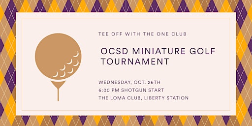 One Club Mini Golf Tournament