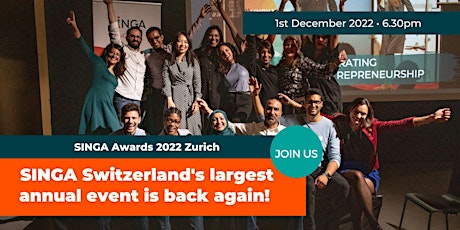 SINGA AWARDS 2022: Feiere inklusives Unternehmertum mit uns in Zürich!