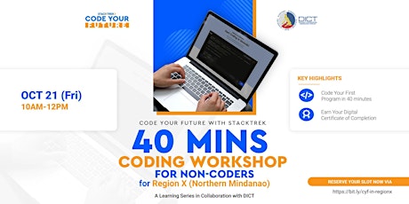 CYF: 40-mins Coding Workshop for Non-Coders for Region X(Northern Mindanao)