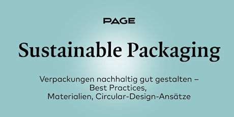 PAGE Webinar »Sustainable Packaging«  mit Uwe Melichar