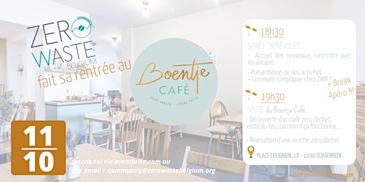 Soirée Bénévoles Zero Waste Belgium au Boentje Café-