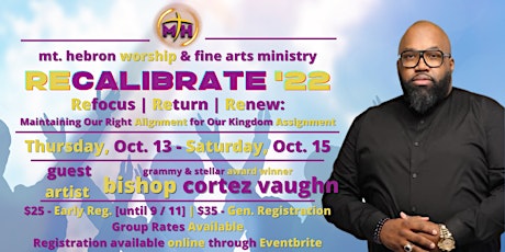 RECALIBRATE '22 Worship & Fine Arts Conference