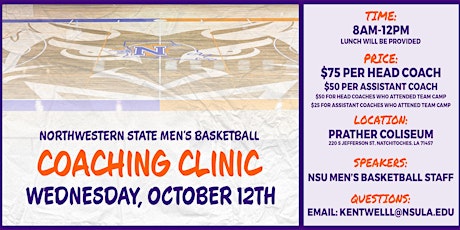 Northwestern State Men's Basketball Coaching Clinic